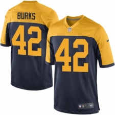 Men's Nike Green Bay Packers #42 Oren Burks Game Navy Blue Alternate NFL Jersey