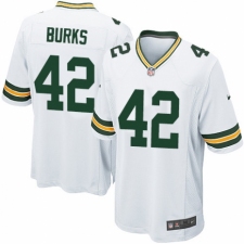 Men's Nike Green Bay Packers #42 Oren Burks Game White NFL Jersey