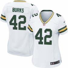 Women's Nike Green Bay Packers #42 Oren Burks Game White NFL Jersey