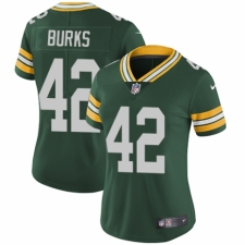 Women's Nike Green Bay Packers #42 Oren Burks Green Team Color Vapor Untouchable Elite Player NFL Jersey