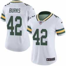Women's Nike Green Bay Packers #42 Oren Burks White Vapor Untouchable Elite Player NFL Jersey