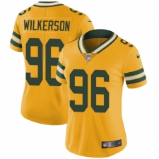 Women's Nike Green Bay Packers #96 Muhammad Wilkerson Limited Gold Rush Vapor Untouchable NFL Jersey