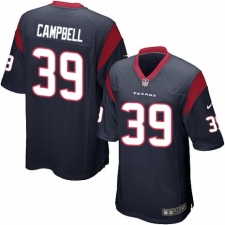 Men's Nike Houston Texans #39 Ibraheim Campbell Game Navy Blue Team Color NFL Jersey