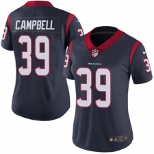 Women's Nike Houston Texans #39 Ibraheim Campbell Navy Blue Team Color Vapor Untouchable Elite Player NFL Jersey