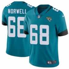 Men's Nike Jacksonville Jaguars #68 Andrew Norwell Black Alternate Vapor Untouchable Limited Player NFL Jersey