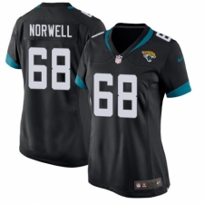 Women's Nike Jacksonville Jaguars #68 Andrew Norwell Game Teal Green Team Color NFL Jersey