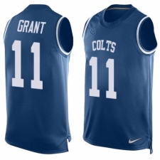 Men's Nike Indianapolis Colts #11 Ryan Grant Limited Royal Blue Player Name & Number Tank Top NFL Jersey