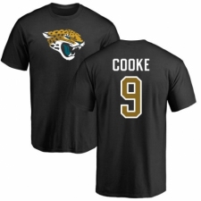 NFL Nike Jacksonville Jaguars #9 Logan Cooke Black Name & Number Logo T-Shirt
