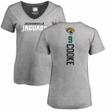 NFL Women's Nike Jacksonville Jaguars #9 Logan Cooke Ash Backer T-Shirt