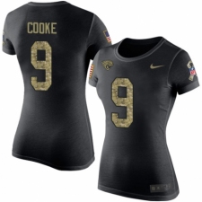 NFL Women's Nike Jacksonville Jaguars #9 Logan Cooke Black Camo Salute to Service T-Shirt