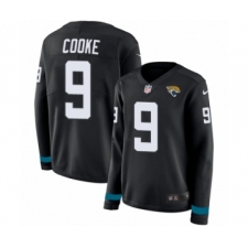 Women's Nike Jacksonville Jaguars #9 Logan Cooke Limited Black Therma Long Sleeve NFL Jersey