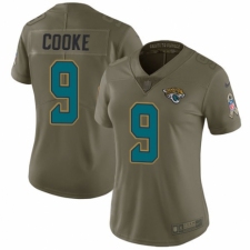 Women's Nike Jacksonville Jaguars #9 Logan Cooke Limited Olive 2017 Salute to Service NFL Jersey