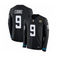Youth Nike Jacksonville Jaguars #9 Logan Cooke Limited Black Therma Long Sleeve NFL Jersey
