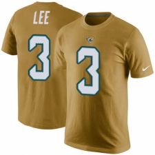 NFL Men's Nike Jacksonville Jaguars #3 Tanner Lee Gold Rush Pride Name & Number T-Shirt