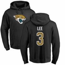 NFL Nike Jacksonville Jaguars #3 Tanner Lee Black Name & Number Logo Pullover Hoodie