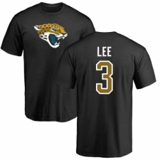 NFL Nike Jacksonville Jaguars #3 Tanner Lee Black Name & Number Logo T-Shirt