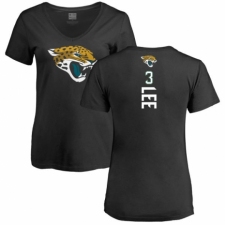NFL Women's Nike Jacksonville Jaguars #3 Tanner Lee Black Backer V-Neck T-Shirt