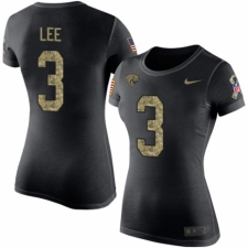 NFL Women's Nike Jacksonville Jaguars #3 Tanner Lee Black Camo Salute to Service T-Shirt