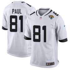 Men's Nike Jacksonville Jaguars #81 Niles Paul Game White NFL Jersey