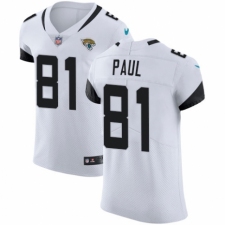 Men's Nike Jacksonville Jaguars #81 Niles Paul White Vapor Untouchable Elite Player NFL Jersey
