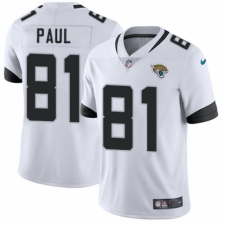 Men's Nike Jacksonville Jaguars #81 Niles Paul White Vapor Untouchable Limited Player NFL Jersey