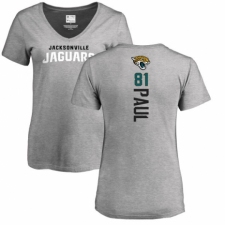 NFL Women's Nike Jacksonville Jaguars #81 Niles Paul Ash Backer T-Shirt