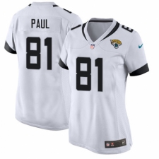 Women's Nike Jacksonville Jaguars #81 Niles Paul Game White NFL Jersey