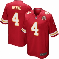 Men's Nike Kansas City Chiefs #4 Chad Henne Game Red Team Color NFL Jersey