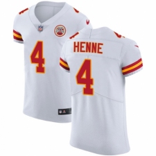 Men's Nike Kansas City Chiefs #4 Chad Henne White Vapor Untouchable Elite Player NFL Jersey