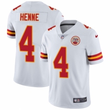 Men's Nike Kansas City Chiefs #4 Chad Henne White Vapor Untouchable Limited Player NFL Jersey