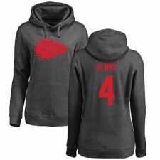 NFL Women's Nike Kansas City Chiefs #4 Chad Henne Ash One Color Pullover Hoodie
