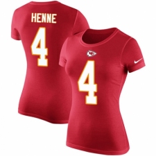 NFL Women's Nike Kansas City Chiefs #4 Chad Henne Red Rush Pride Name & Number T-Shirt