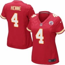Women's Nike Kansas City Chiefs #4 Chad Henne Game Red Team Color NFL Jersey