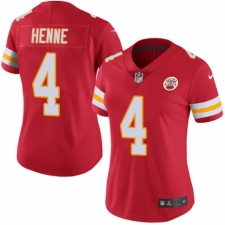 Women's Nike Kansas City Chiefs #4 Chad Henne Red Team Color Vapor Untouchable Limited Player NFL Jersey