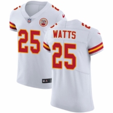Men's Nike Kansas City Chiefs #25 Armani Watts White Vapor Untouchable Elite Player NFL Jersey