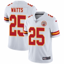 Men's Nike Kansas City Chiefs #25 Armani Watts White Vapor Untouchable Limited Player NFL Jersey