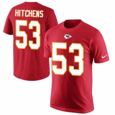 NFL Men's Nike Kansas City Chiefs #53 Anthony Hitchens Red Rush Pride Name & Number T-Shirt