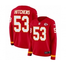 Women's Nike Kansas City Chiefs #53 Anthony Hitchens Limited Red Therma Long Sleeve NFL Jersey