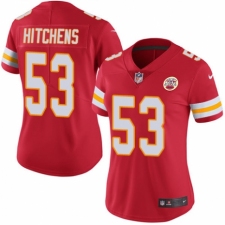 Women's Nike Kansas City Chiefs #53 Anthony Hitchens Red Team Color Vapor Untouchable Limited Player NFL Jersey