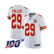 Men's Kansas City Chiefs #29 Kendall Fuller White Vapor Untouchable Limited Player 100th Season Football Jersey