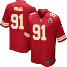 Men's Nike Kansas City Chiefs #91 Derrick Nnadi Game Red Team Color NFL Jersey