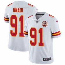 Men's Nike Kansas City Chiefs #91 Derrick Nnadi White Vapor Untouchable Limited Player NFL Jersey