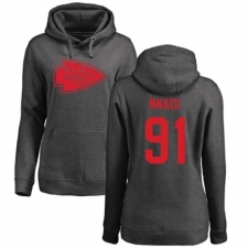 NFL Women's Nike Kansas City Chiefs #91 Derrick Nnadi Ash One Color Pullover Hoodie