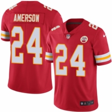 Men's Nike Kansas City Chiefs #24 David Amerson Red Team Color Vapor Untouchable Limited Player NFL Jersey
