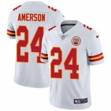 Men's Nike Kansas City Chiefs #24 David Amerson White Vapor Untouchable Limited Player NFL Jersey