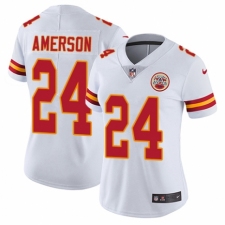 Women's Nike Kansas City Chiefs #24 David Amerson White Vapor Untouchable Limited Player NFL Jersey