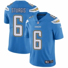 Men's Nike Los Angeles Chargers #6 Caleb Sturgis Electric Blue Alternate Vapor Untouchable Limited Player NFL Jersey