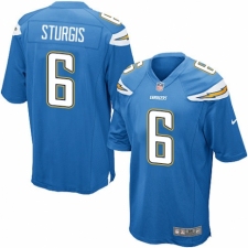 Men's Nike Los Angeles Chargers #6 Caleb Sturgis Game Electric Blue Alternate NFL Jersey