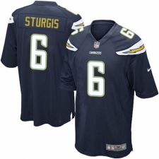 Men's Nike Los Angeles Chargers #6 Caleb Sturgis Game Navy Blue Team Color NFL Jersey