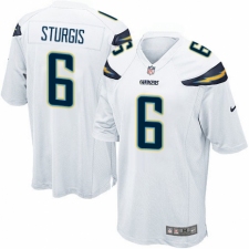 Men's Nike Los Angeles Chargers #6 Caleb Sturgis Game White NFL Jersey